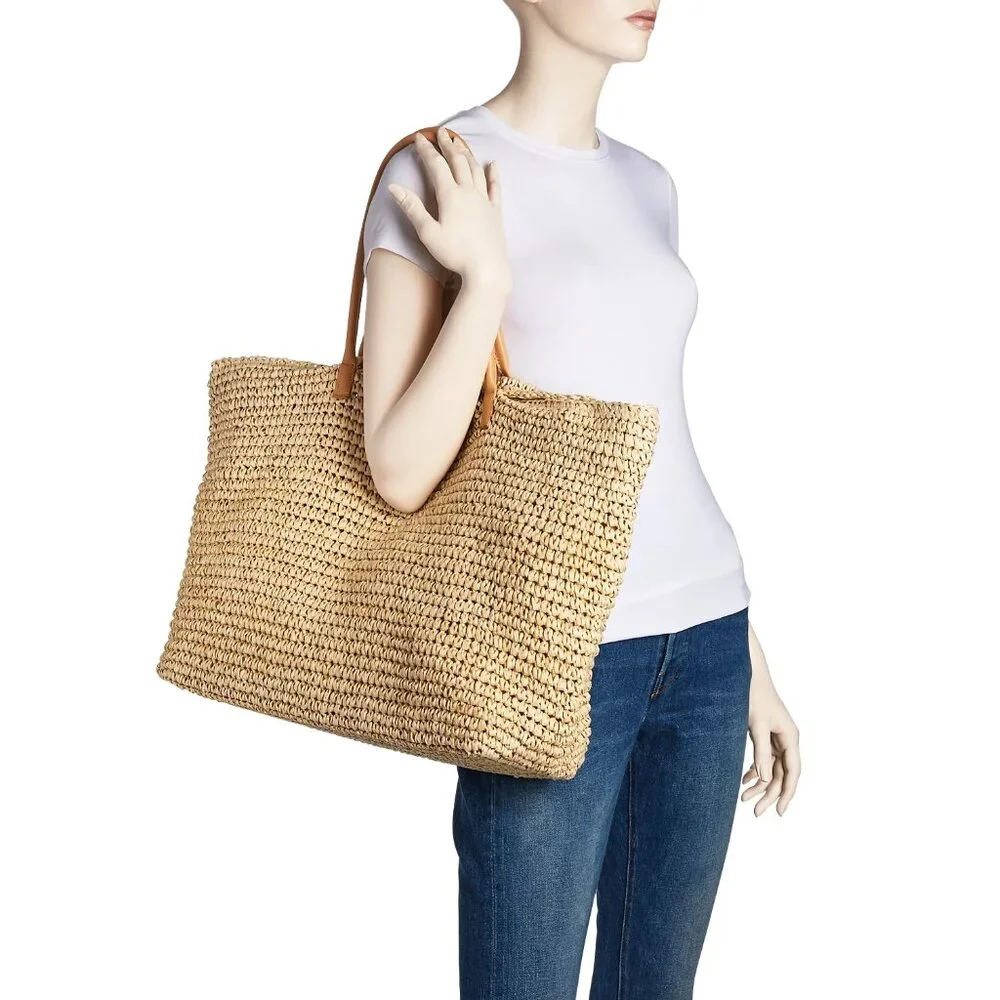 AQUA Extra-Large Woven Tote - Picture 3 of 4